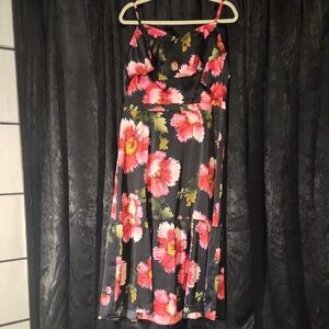 Floral Black and Pink Dress